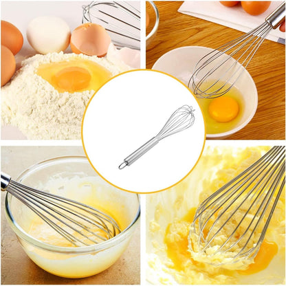 Utoolmart Whisk, 8 Inch Stainless Steel Egg Wire Whisk, Professional Kitchen Tool for Cooking and Baking