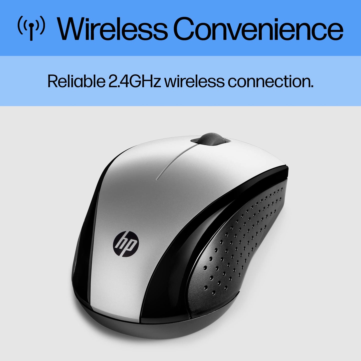 HP X3000 G3 Wireless Mouse - Black, 15-Month Battery, Side Grips for Control, Travel-Friendly, Blue LED, Powerful 1600 DPI Optical Sensor, Compatible with Wins PC/Laptop, Mac, Chromebook (683N7AA)