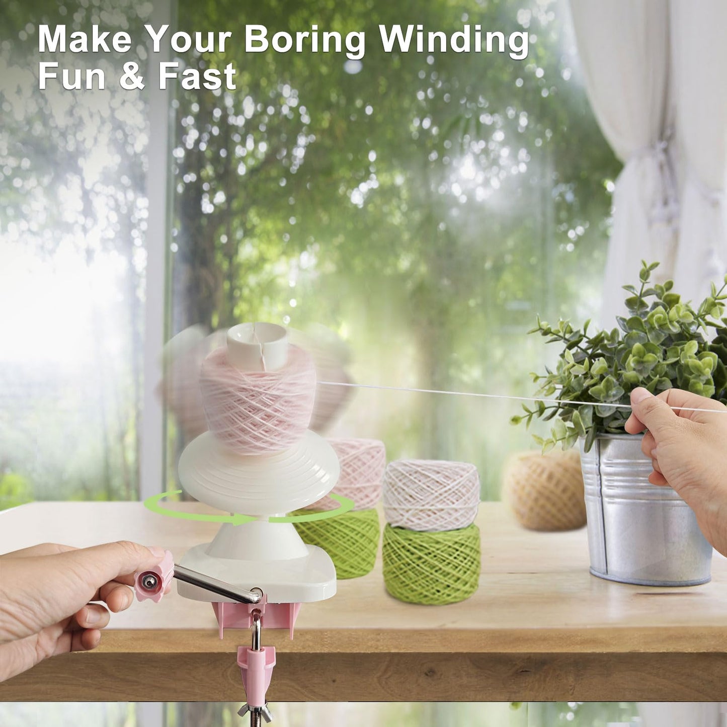 Yarn Ball Winder for Crocheting: Yarn Winder for Crocheting & Yarn Spinner for Knitting Hand Operated