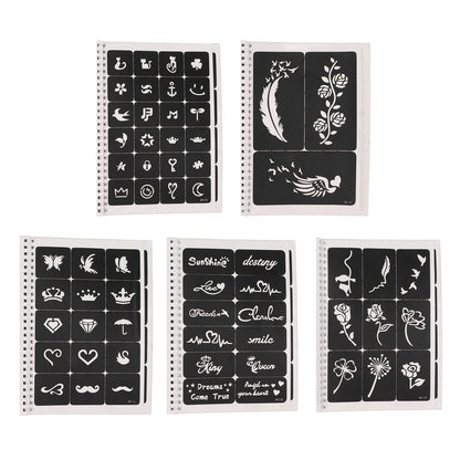 Out Design Stencil Kit, 97 Patterns, Reusable, Glitter Airbrush for Body Art