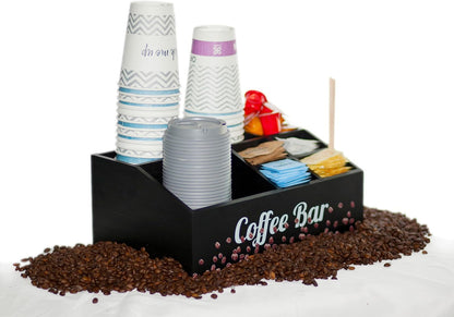 Coffee Bar Organizer, Coffee Station Essentials, Coffee Pod Holder Storage for Accessories and Condiments