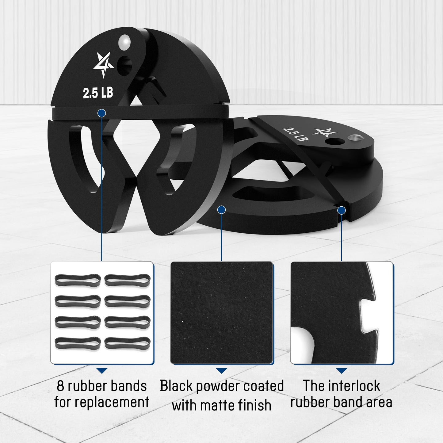 Yes4All Fractional Weight Plates Set, Available In Steel And Rubber, Set of 2/4/6 Plates in 1.25LB, 2.5LB, or 5LB Sizes, Micro Change Plates for Dumbbell and Olympic Barbell Weightlifting