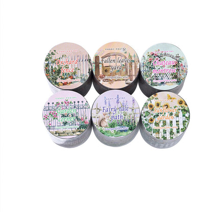 6pcs Garden Fence PET Tape Set Scrapbook Stickers for DIY Crafts Journaling Scrapbook Supplies