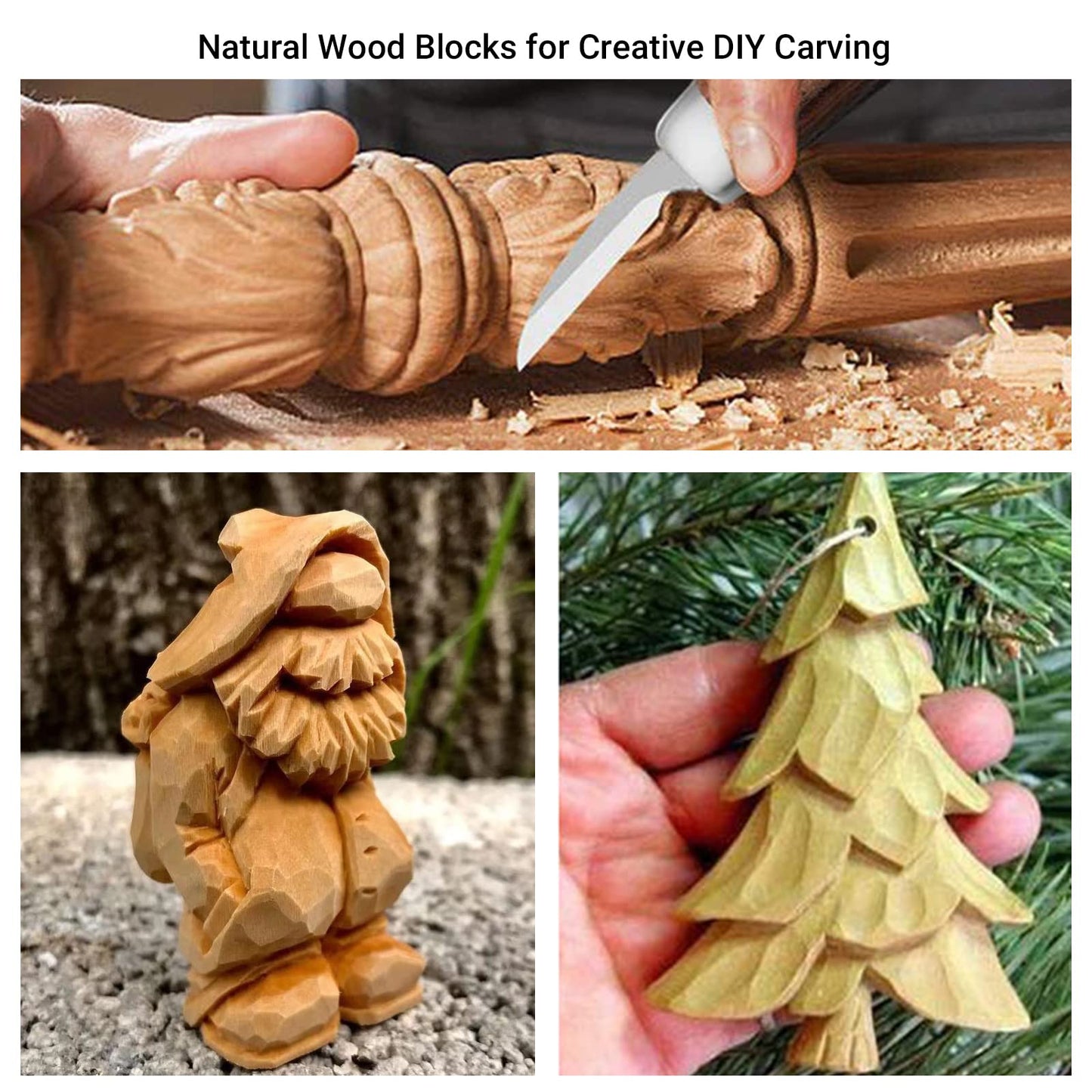 Cor cordium Wood Whittling Kit with Basswood Blocks Sets for Adults and Beginners,Carving Set Includes 3pcs Widdling Knife & 8pcs Blocks & Gloves,Gifts for Christmas,Fathers Day,Mothers Day