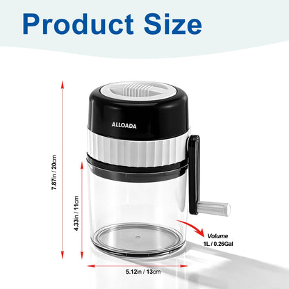 Snow Cone Machine - Slushie Ice Machine, Manual Shaved Ice Machine for Snow Cones, Portable Snowcone Machine Maker and Ice Shaver