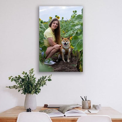 Custom Canvas Prints - Personalized Wall Art for Pet & Family Photos | Perfect Gifts for Mom & Dad (24''W x 36''L)