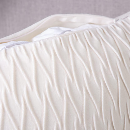 MADIZZ Set of 2 Super Soft Velvet Decorative Throw Pillow Covers, 22x22 inch White Square Cushion Case for Sofa