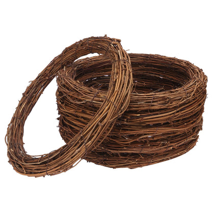 KUKLIPJIM 6 Pcs 12 Inch Natural Grapevine Wreath Set, Hand-Woven Vine Branch Wreaths for DIY Crafts, Christmas Decorations, Home & Event Styling