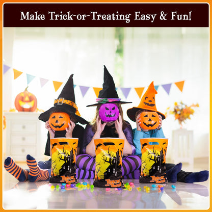 Srenta Halloween Bags - 50 Piece Set, 11x17 Inches, Plastic, Candy, Goody, Gift, Party Favor Supplies