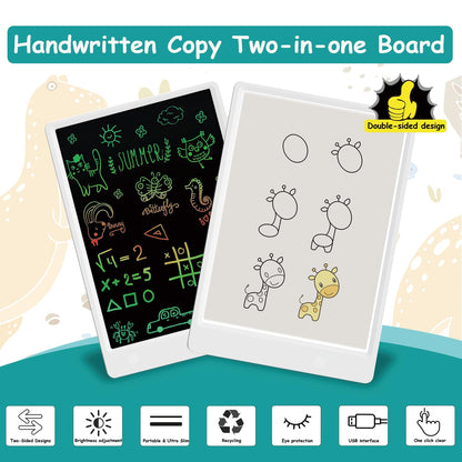 Upgraded A4 LCD Written Tablet LED Copy Board, Ultra-Thin Dimmable USB Charging Writing Tablet Copy Board 2 in 1 Light Pad for Memo, Diamond Painting, Tattoo, Drawing, Graffiti, Stencil Making