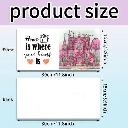 MaiYiYi 6 Packs DIY House Diamond Painting Greeting Cards Kit, Flower Diamond Art Cards with Envelopes, Thank You Card for Family Friends Holiday Birthday