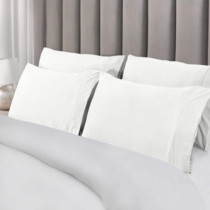 Utopia Bedding King Pillow Cases - Soft Brushed Microfiber - 6 Pack, Fade Resistant | 20" x 40" - White