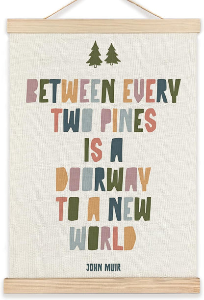 12x16 Inches RYYCDOI Woodland Nursery Decor, John Muir Quote Kids Adventure Nursery Wall Art Poster, Boho Kids Room