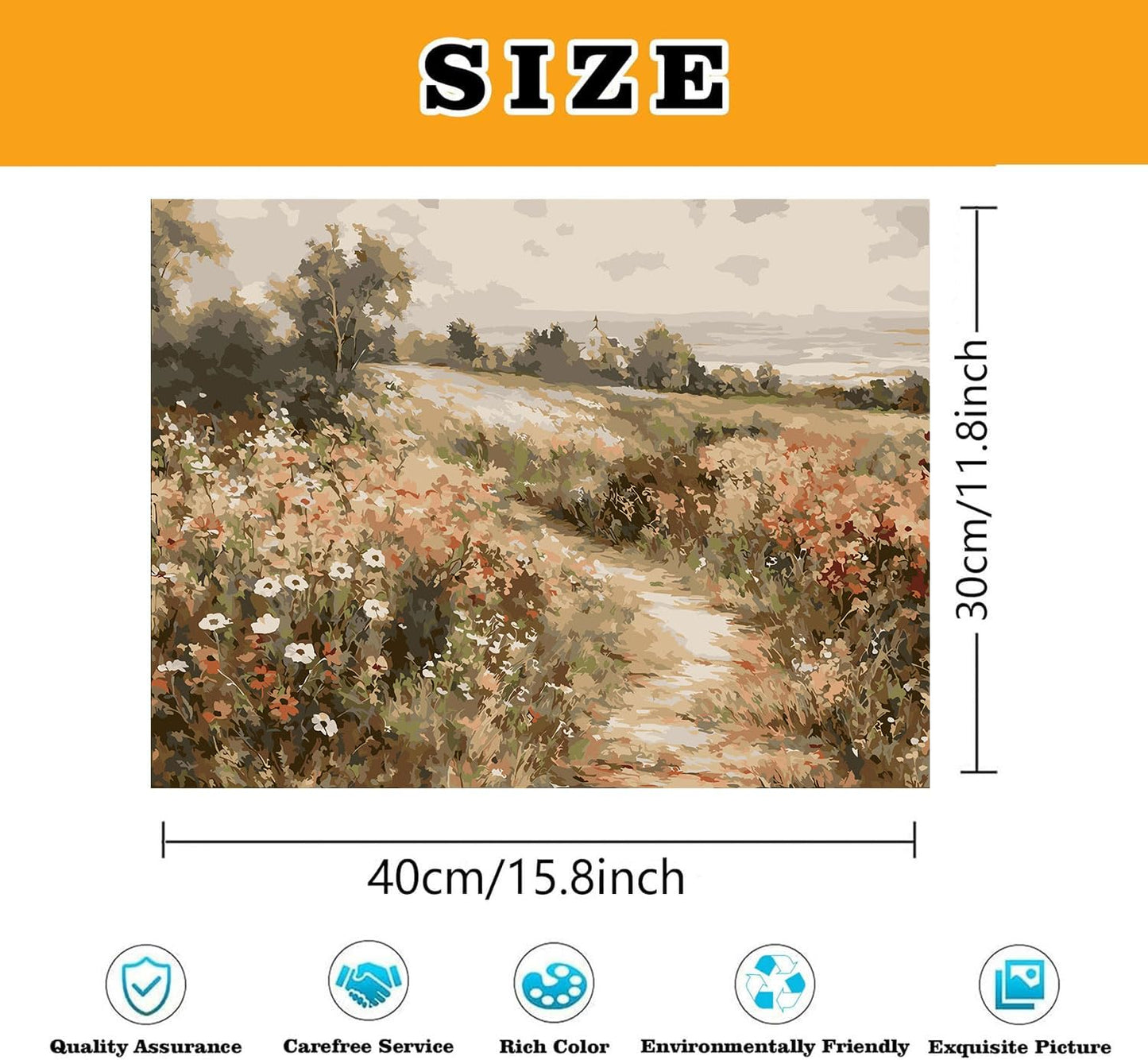 WUDWL 4 Pack Paint by Numbers Kit for Adults Kids, Adults Paint by Numbers Kits, Flowers and Plants DIY Acrylic Oil Painting Number Kits for Home Wall Decor Gifts 12x16 Inch