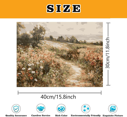 WUDWL 4 Pack Paint by Numbers Kit for Adults Kids, Adults Paint by Numbers Kits, Flowers and Plants DIY Acrylic Oil Painting Number Kits for Home Wall Decor Gifts 12x16 Inch