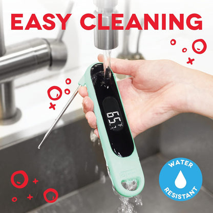 Dash Precision Quick-Read Meat Thermometer, Waterproof Kitchen and Outdoor Cooking Thermometer with Digital Display