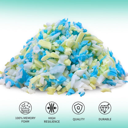 12lbs Shredded Memory Foam Bean Bag Filler, Soft and Convenient Bean Bag Filling Pillow Stuffing for Beanbag, Couch
