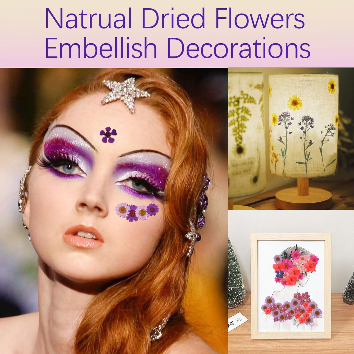 150Pcs Dried Pressed Flowers Leaves kit for Resin Molds,Pink Real Natural Dry Pressed Flowers for Nails Art Phone Cases Scrapbook Supplies Card Soap Candle Jewelry Making