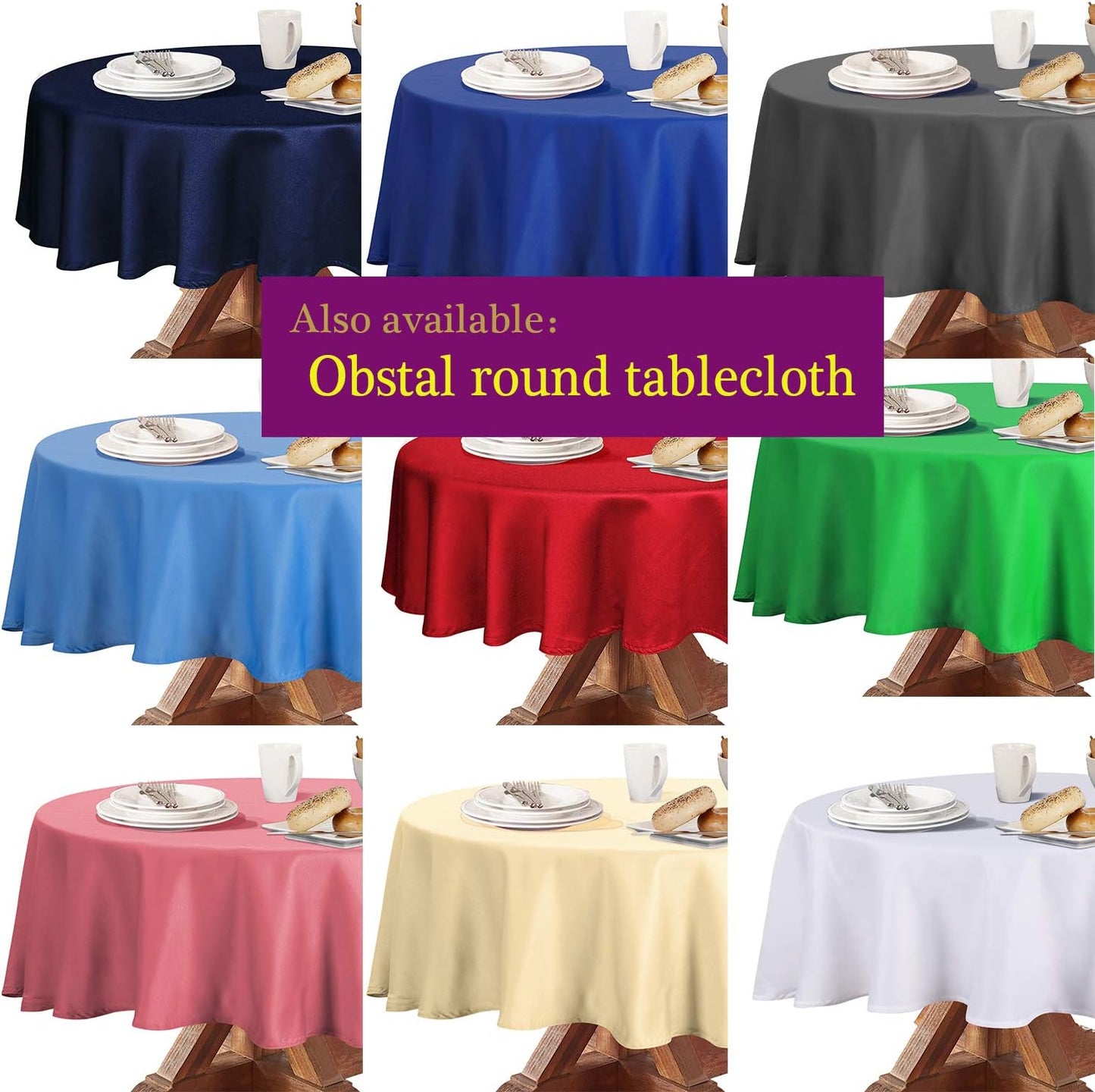 210GSM 60 102 Inch) Obstal Rectangle Table Cloth - Heavy Duty Water Resistance Microfiber Tablecloth, Decorative Fabric