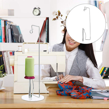 EXCEART Metal Embroidery Stand Adjustable Single Thread Spool Holder Universal Full Metal Single Cone and Spool Thread Rack Sewing Quilting Thread Holder