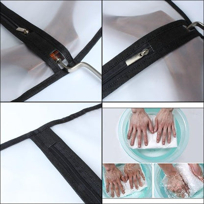 HomeClean Garment Bag Set - 6 Plastic Zipper Bags for Hanging Clothes | 24'' x 40'', Black