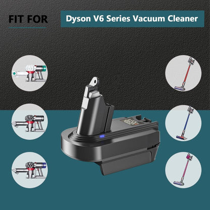 Hrertics V6 Adapter for Dewalt 20V Battery and Milwaukee 18V Battery, Converter to Replace for Dyson V6 Battery, Works with Dyson V6 Series Animal Absolute Vacuum Cleaner (Adapter only)