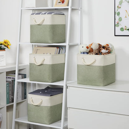 11 Inch 4Pack Temary Cube for Shelves Bin Fabric Storage Baskets for Organizing Toys, Clothes, Decorative Baskets