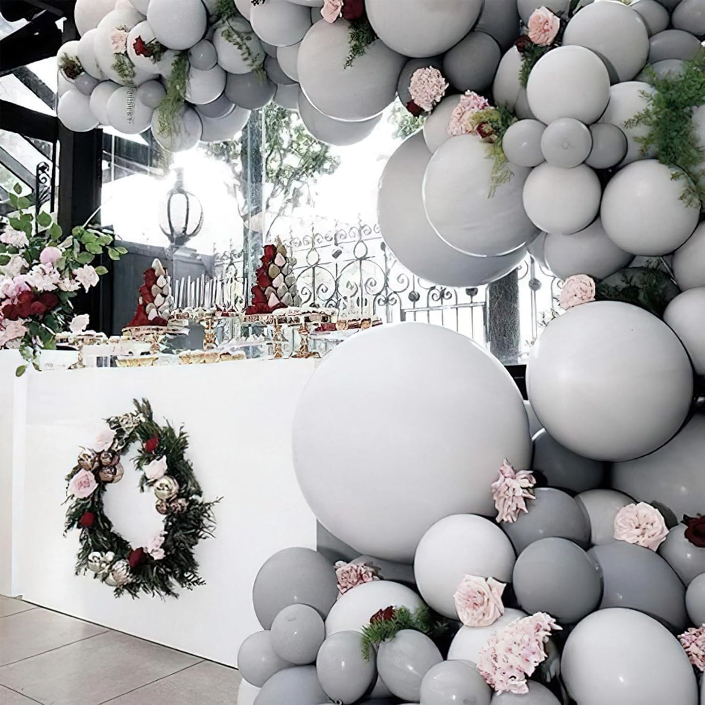 PartyWoo Gray Balloons - 50pcs 12-Inch Matte Gray Latex Helium Balloons for Celebrations