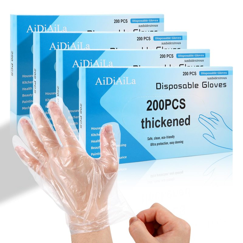 AiDiAiLa 800PCS Disposable Plastic Gloves For Isolating Bacterial Stains That Can Come Into Direct Contact With Food…