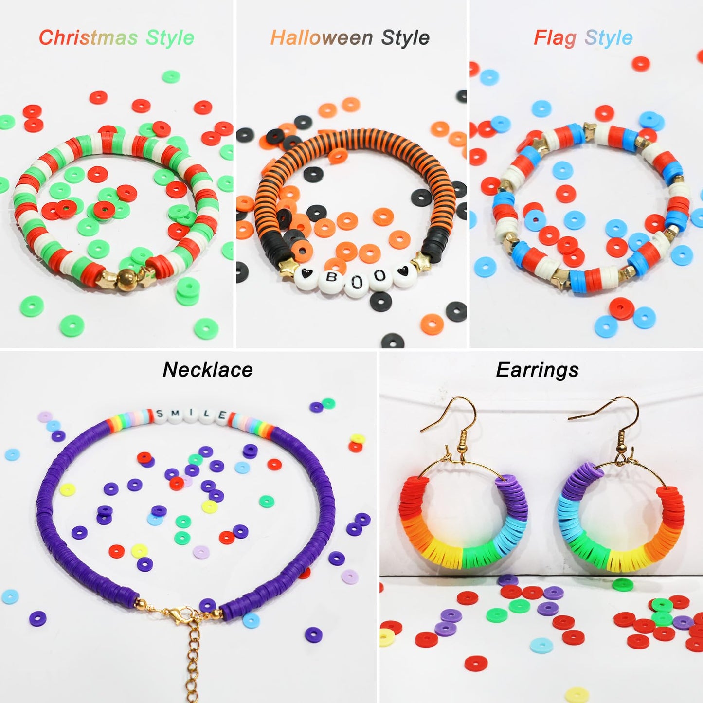 Redtwo 23000Pcs Clay Beads Friendship Bracelet Making Kit, 7 Boxes 144 Colors Flat Polymer Heishi Beads Set for Friendship Jewelry Making Kit with Pendant Charms, Crafts Gifts for Girls Ages 6-12 Kids
