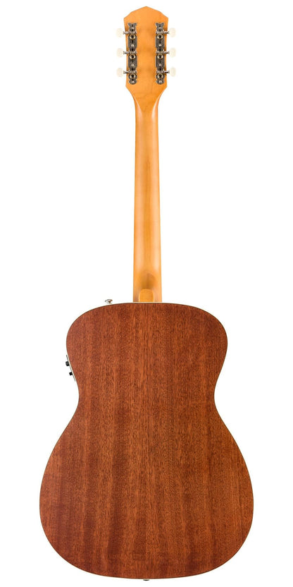 Fender Tim Armstrong Hellcat Concert Acoustic-Electric Guitar - Left-Handed Natural Bundle with Strings, Strap, Picks, and Austin Bazaar Instructional DVD