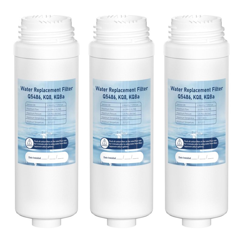 B150/K150 Water Filter Replacement Cartridge Compatible with Keurig Brewers B150P/K150P, B155/K155, K2500, K3000/K3000SE, B3000/B3000SE, K3500, & K4000. Replaces Q5486, KQ8, KQ8a Filters. 3 Pack