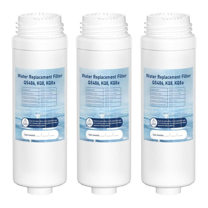 B150/K150 Water Filter Replacement Cartridge Compatible with Keurig Brewers B150P/K150P, B155/K155, K2500, K3000/K3000SE, B3000/B3000SE, K3500, & K4000. Replaces Q5486, KQ8, KQ8a Filters. 3 Pack