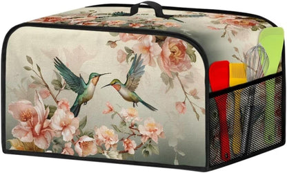 Floral Hummingbird Slow Cooker Cover, Water-Resistant and Machine Washable Rice Cooker Cover