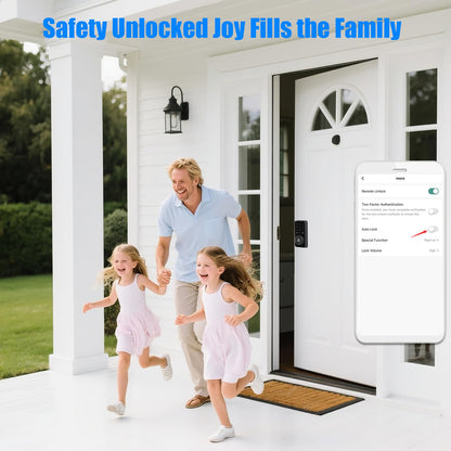 Smart Lock, 4-in-1 Keyless Entry Door Lock for Front Door, 6 Digital Code Door Lock with Keypad, Bluetooth Smart Deadbolt, App Control