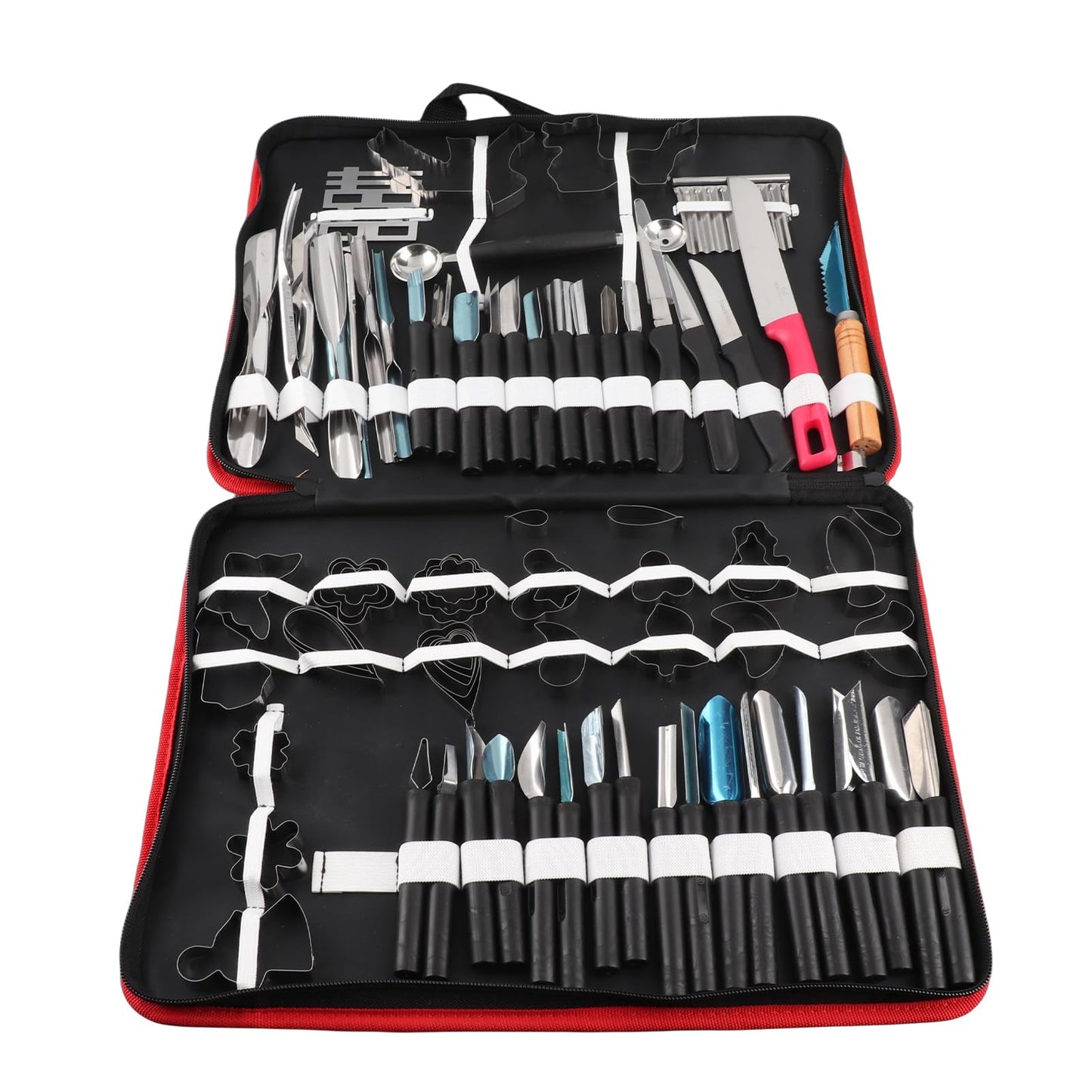 Vizni 80 PCS/Set Culinary Carving Tool Kit, Fruit Carving Tools, Chef Knife Set for Fruit Vegetable Garnishing Cutting Slicing