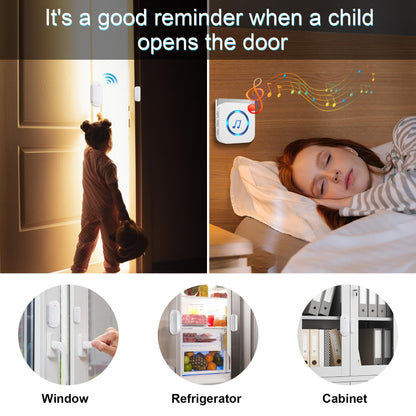 Sanjie Door Chime,Wireless Door Chimes When Door Opens Entry Alarm for Home/Business/Office/Store with 800ft Range,55 Chimes and 5 Adjustable Volume Door Ringer Alert