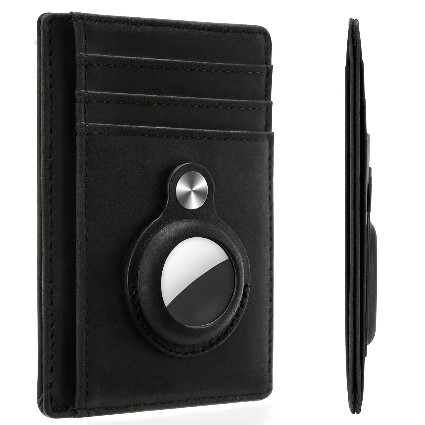 Hawanik Slim Minimalist Front Pocket Air Tag Wallet, RFID Blocking Card Holder Wallet with Airtag Holder