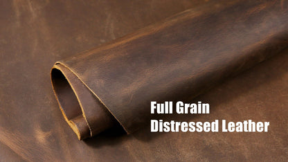 Leather Sketchbook Cover for 5.5" x 8.5" Sketchbook, Refillable A5 Full Grain Leather Artist Sketch Pad Cover with Pencil Holder and Storage Pocket, Handmade Travel Drawing Portfolio, Brown