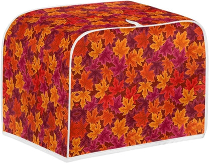 Thanksgiving Maple Leaf Toaster Cover, Dustproof 2 Slice Bread Maker Cover, Small Kitchen Appliance Protection