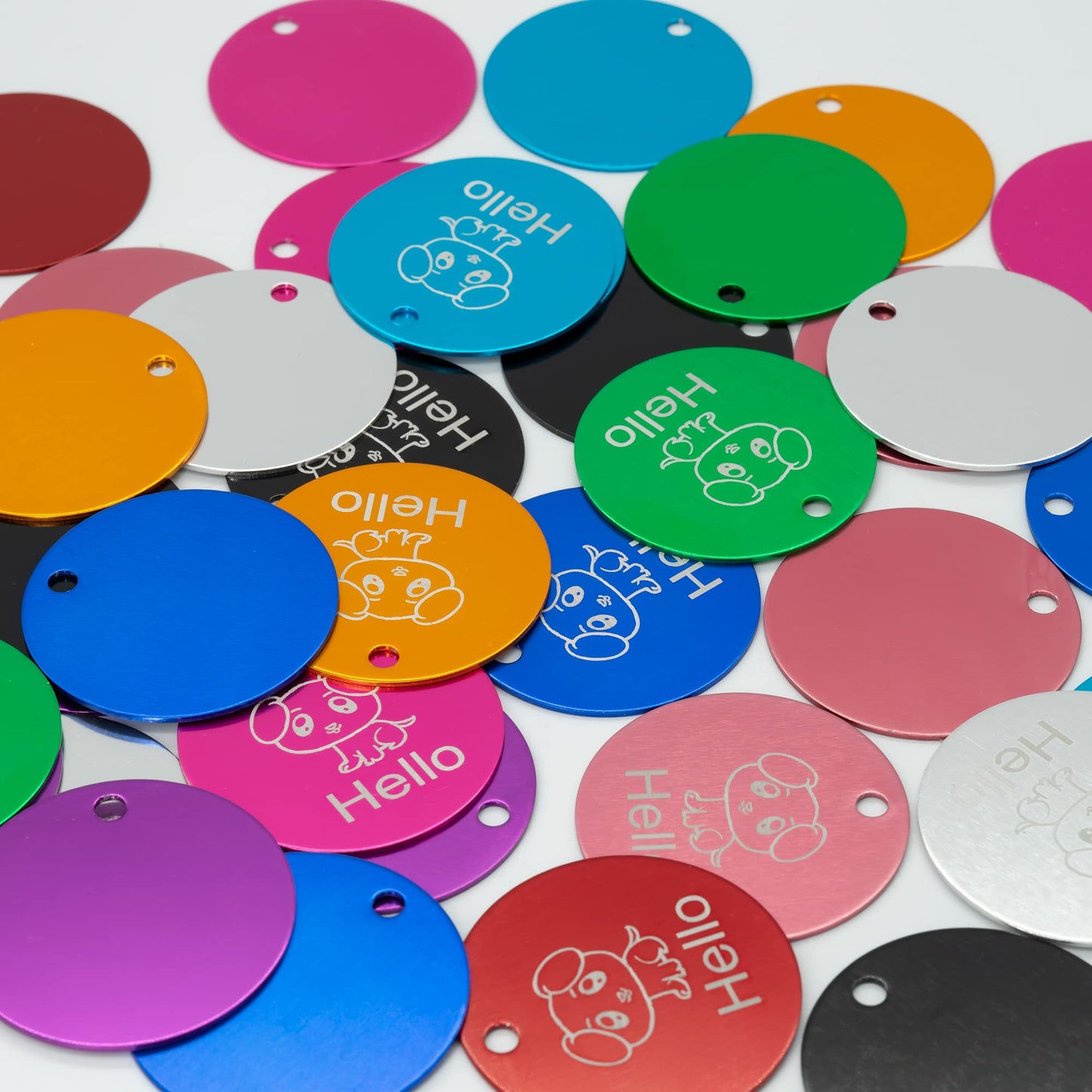 StayMax Round Aluminum Blank Tags Stamping Blanks Engraving Blanks 25 Pack (Siver)