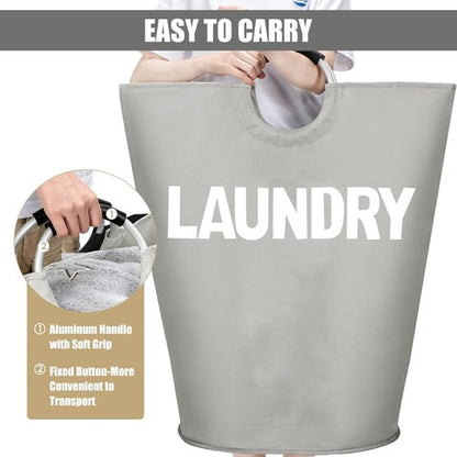 DOKEHOM XX-Large Collapsible Laundry Basket - 160L Foldable Hamper in Grey | 7 Color Options Available
