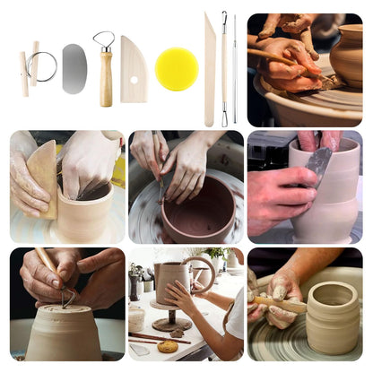 60 PCS Clay Tools Kit Pottery Sculpting Tools Set for Sculpting Modeling Trimming Molding Shaping, Polymer Clay Tools Kit for Adults Students Beginners Pros