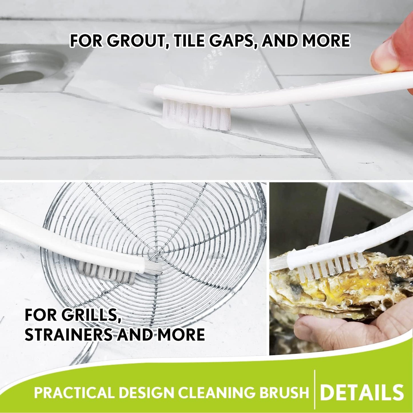 Small Scrub Brushes for Cleaning, Crevice Cleaning Tool Set for Juicer, Toaster, Sink, Tile, Grout