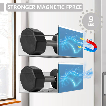 Magnetic Spice Rack Organizer for Fridge Seasoning Organizer for Kitchen storage with Screw Magnetic Shelf with Hook for Refrigerator and Oven (6pack)