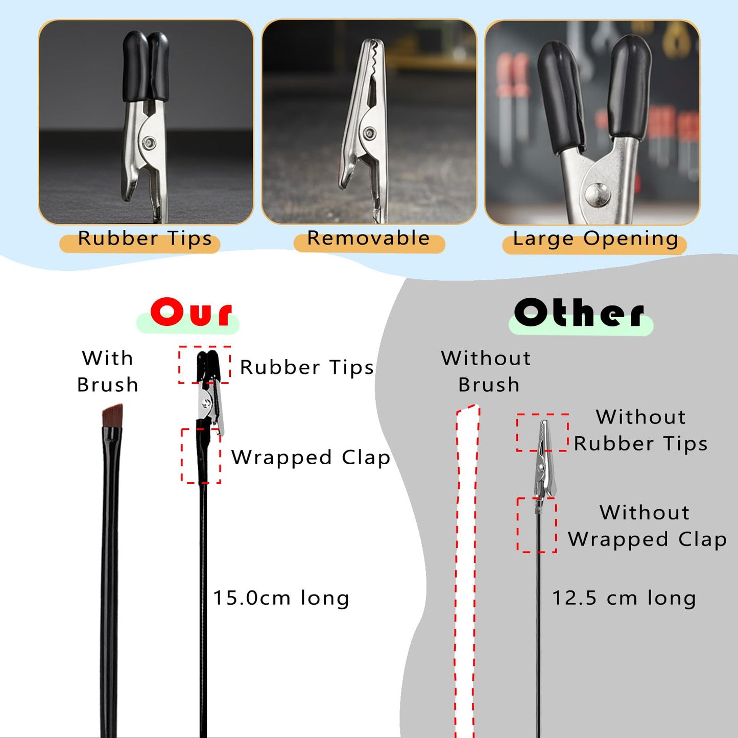 Metal Painting Stand Base Holder Set. INCL 12 PCS Magnetic Bendable Alligator Clip & 1 brush. Modeling Tools for Airbrush Spray, for Gundam Hobby Model Parts Assemble.(Silver)