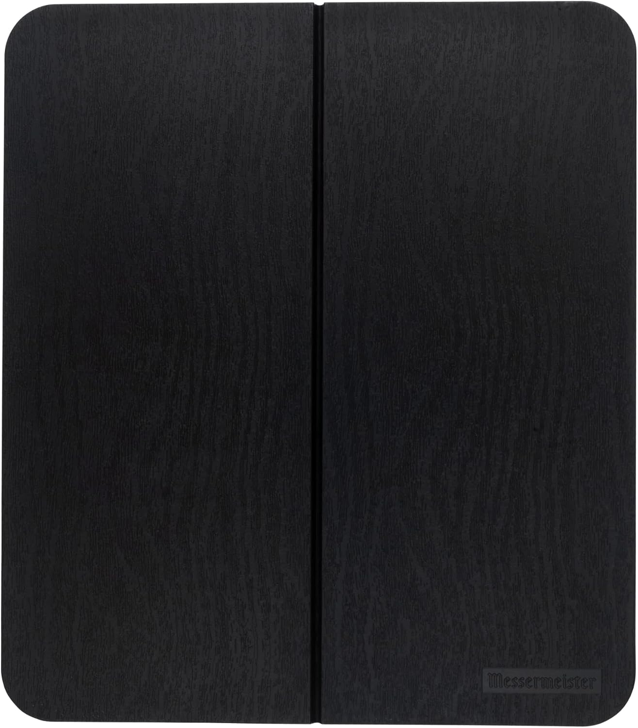 Messermeister Adventure Chef Folding Cutting Board, Black Faux Wood, Durable TPE, Compact & Portable, 10.75 x 9.5”