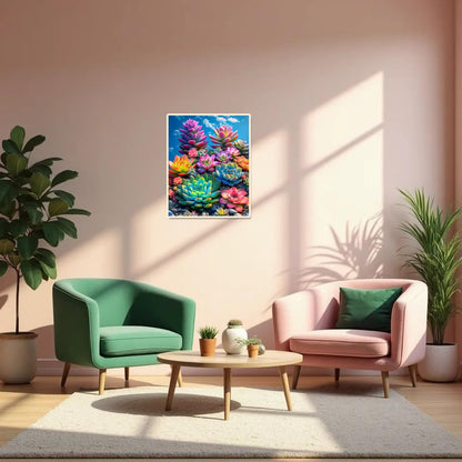 obterie Plant Paint by Numbers Kit for Adults Beginner Succulents Oil Painting Kit Adult Paint by Number Kits on Canvas DIY Painting for Beginners Art by Numbers for Gifts Home Wall Decor 16x20 Inch