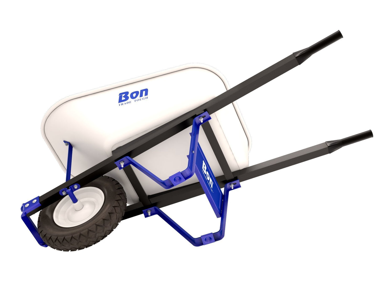 Bon 84-974 Trade-Tough Steel Tray Wheelbarrow, 6 Cu. Ft