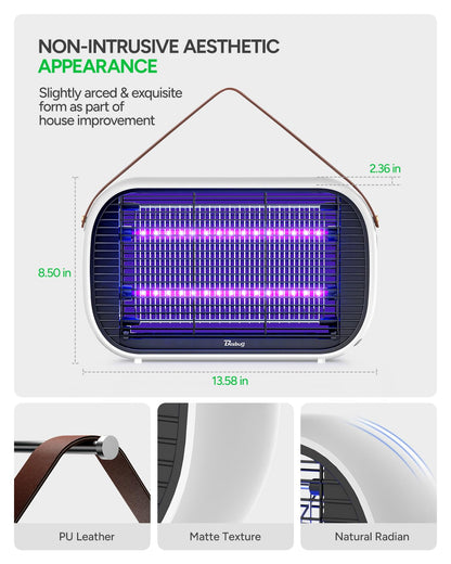 Buzbug LED Bug Zapper Indoor, 10 Years Lifespan Lamp Sustainable Less Power, Durable High-Voltage Electric Mosquito Zapper, Fly Trap Mosquito Trap, Fly Killer -MA015B
